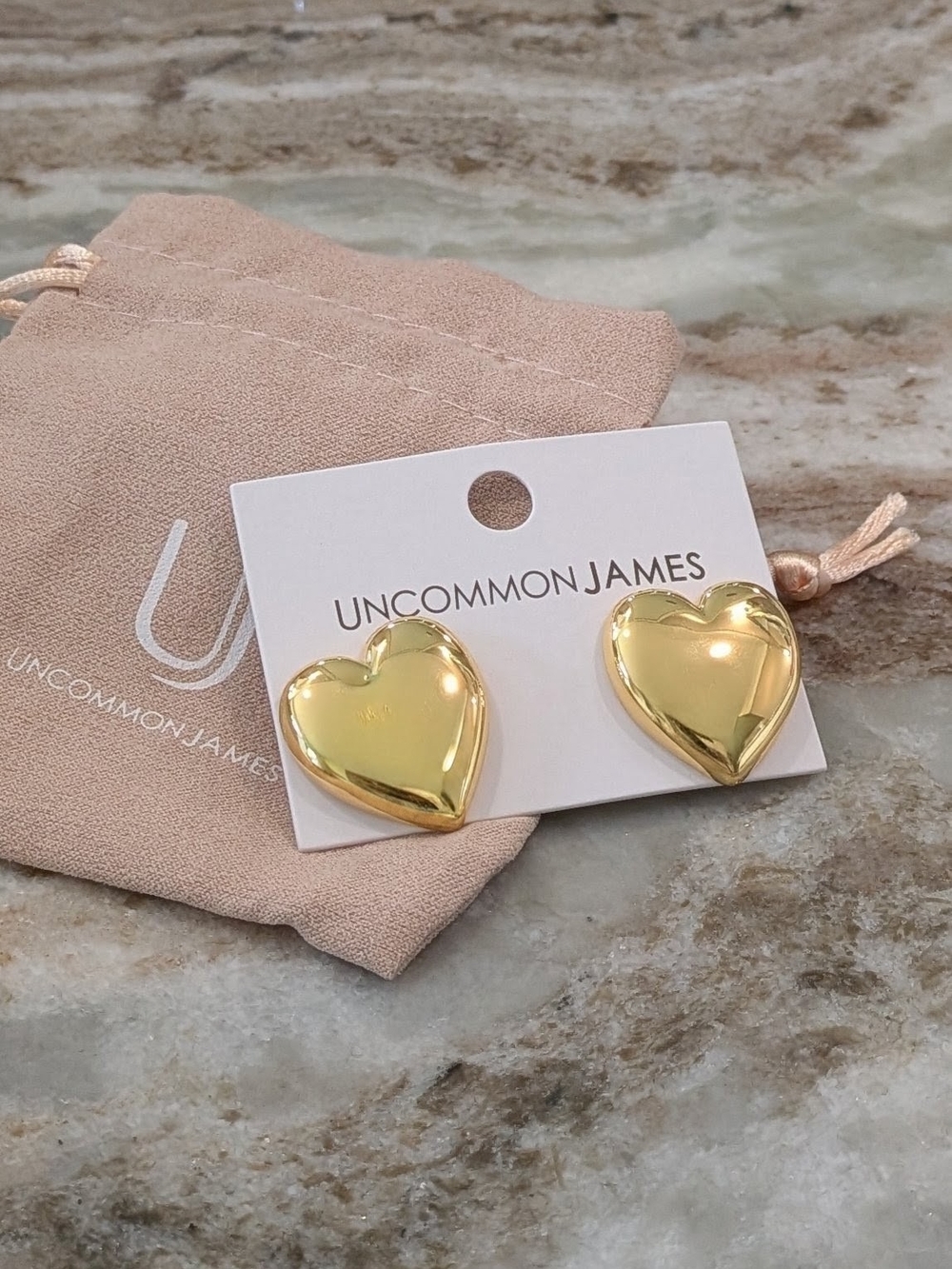 Uncommon James Gold Heartthrob Stud Earrings-NWT